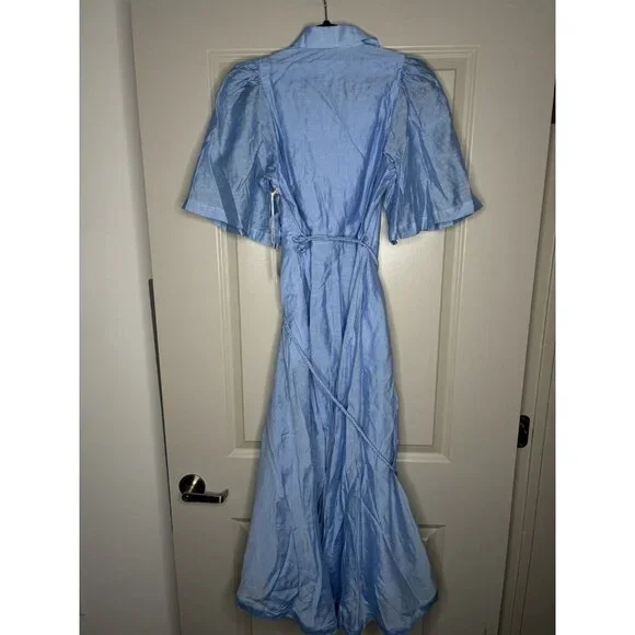 Tuckernuck NWT Hyacinth House Powder Blue Cindy Midi Dress Size XS - Picture 6 of 11